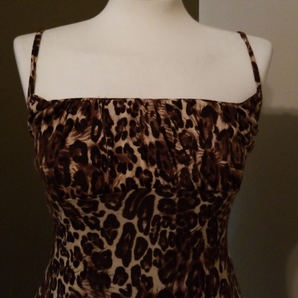 Leopard Print Charlotte Russe Tight Fit Tank - Picture 2 of 7